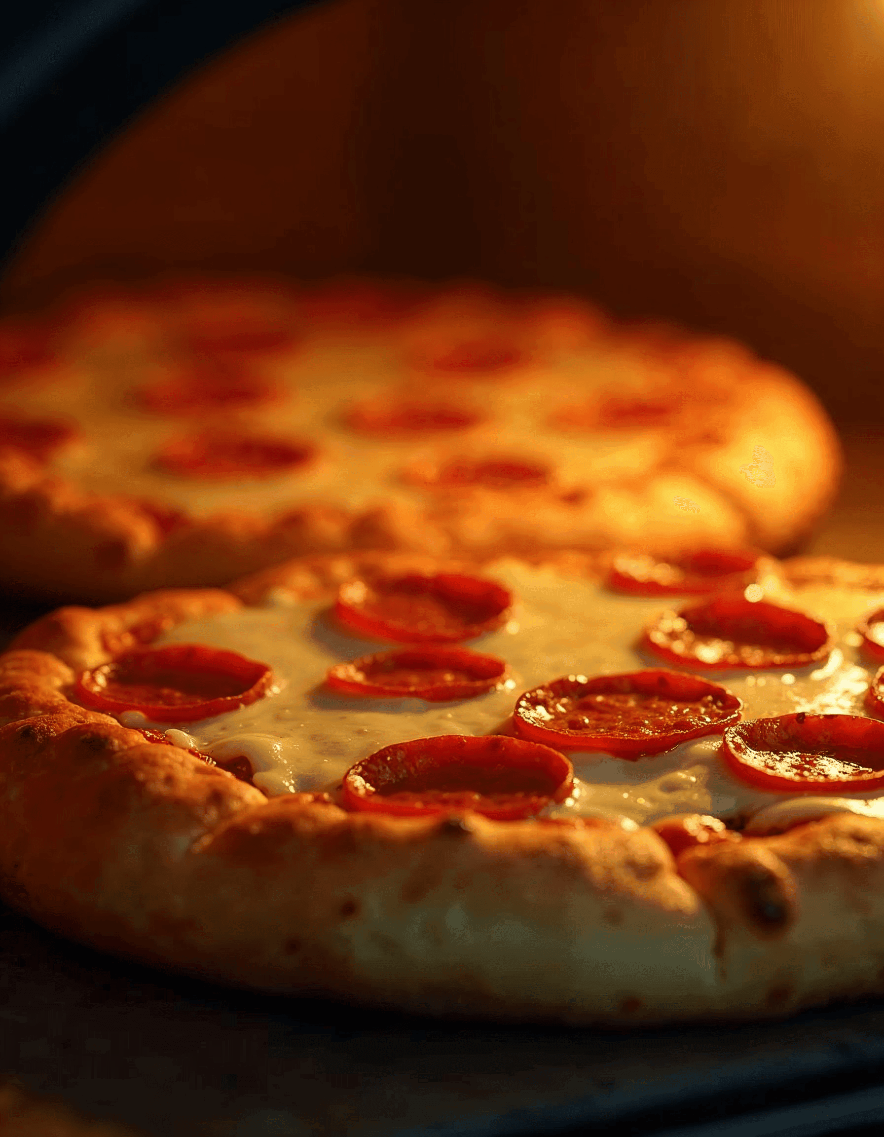 Cloud Bread Pizza baking in the oven.