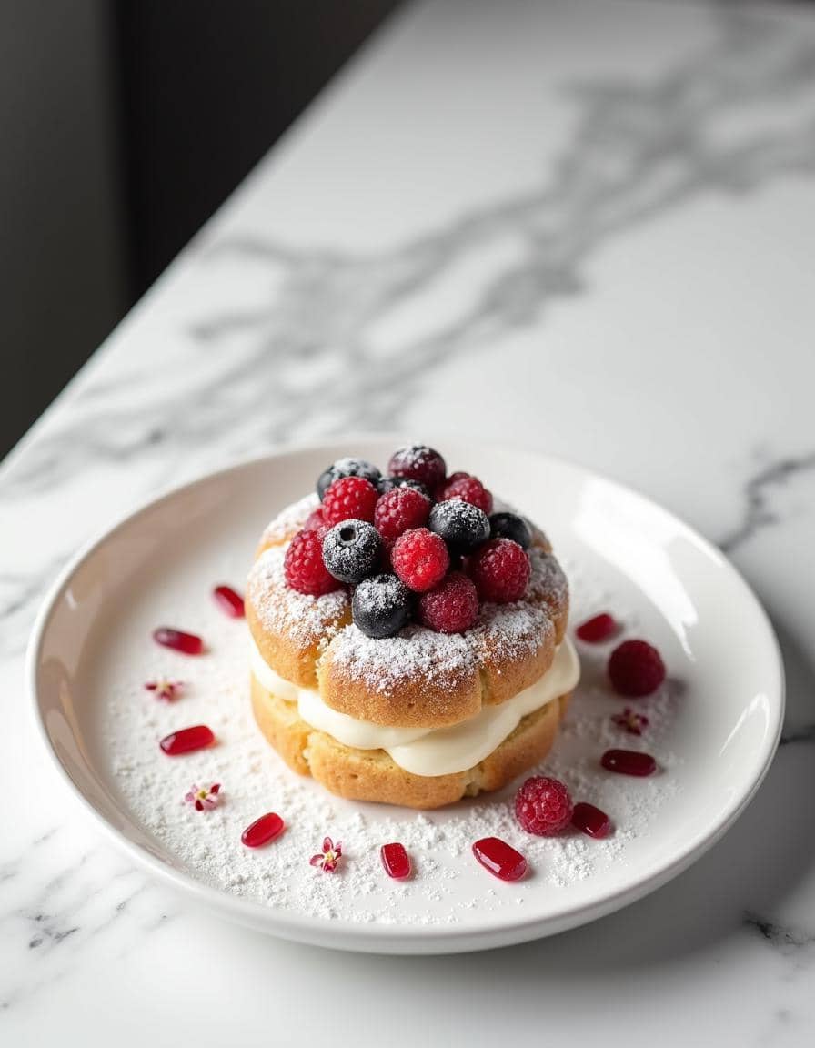Dish of Cream Puff Cake