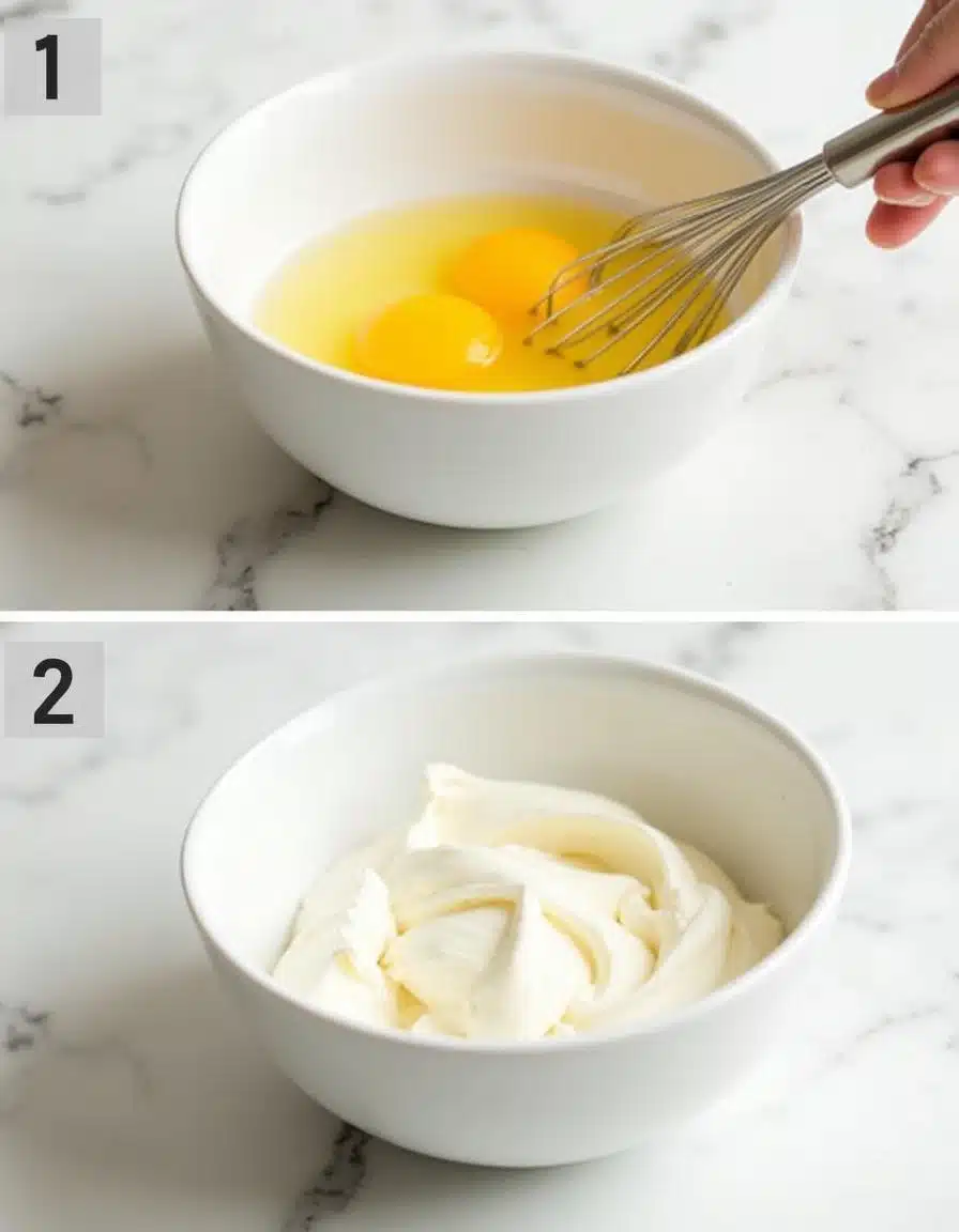 Whipping Egg Whites for Homemade Belgian Waffles Separating and whipping eggs for Homemade Belgian Waffle batter.