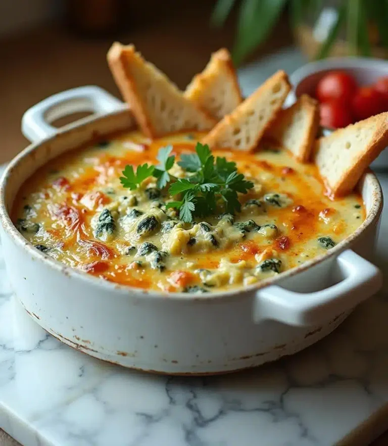 creamy dip with bread and veggies for an irresistible appetizer.