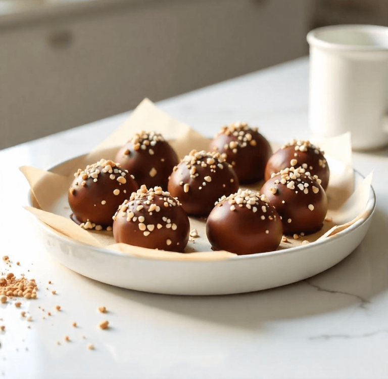 the final presentation of No-Bake Nut-Free Buckeye Bliss Balls