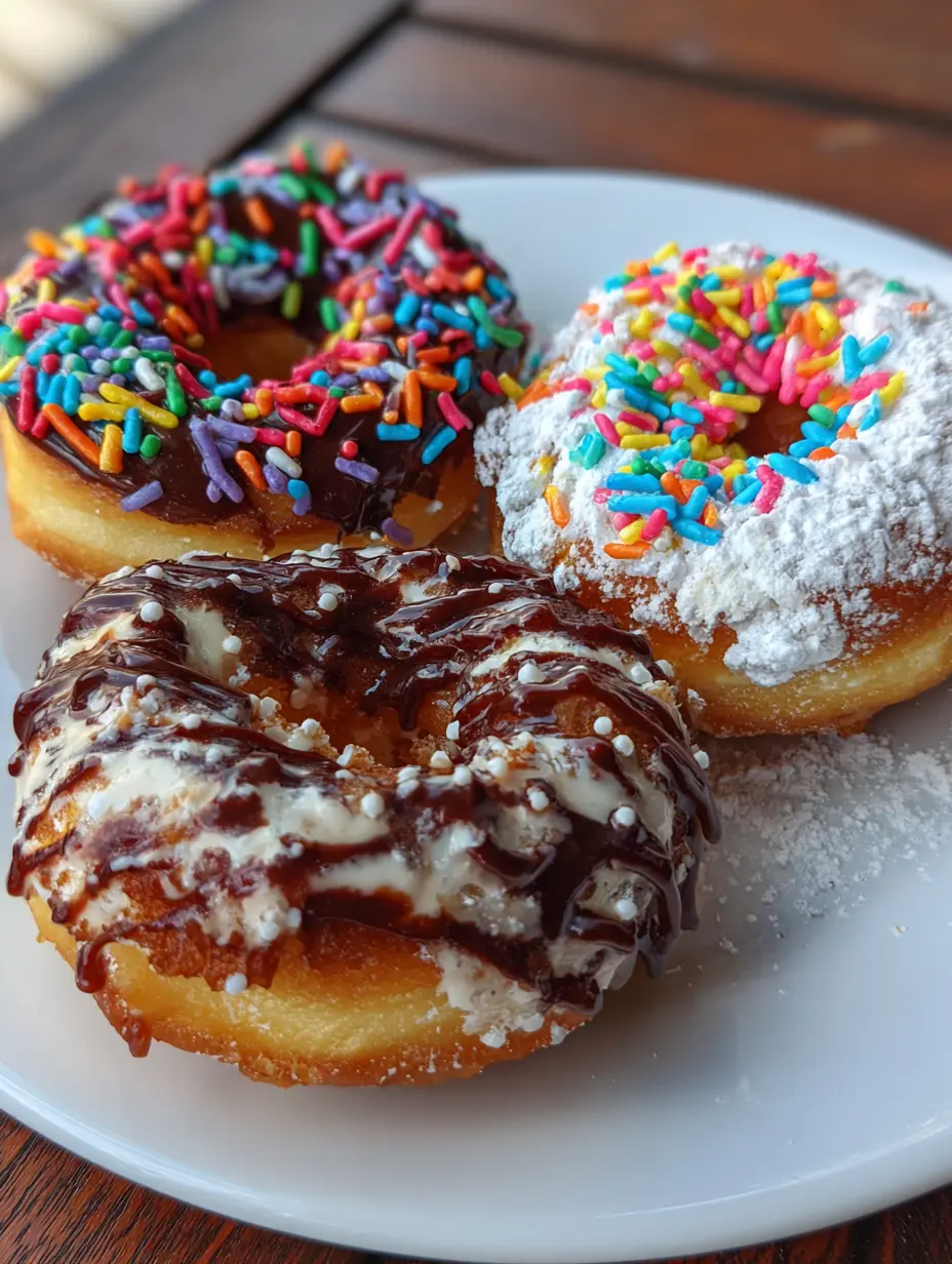 air-fryer-biscuit-donut-toppings Air fryer biscuit donuts with fun toppings
