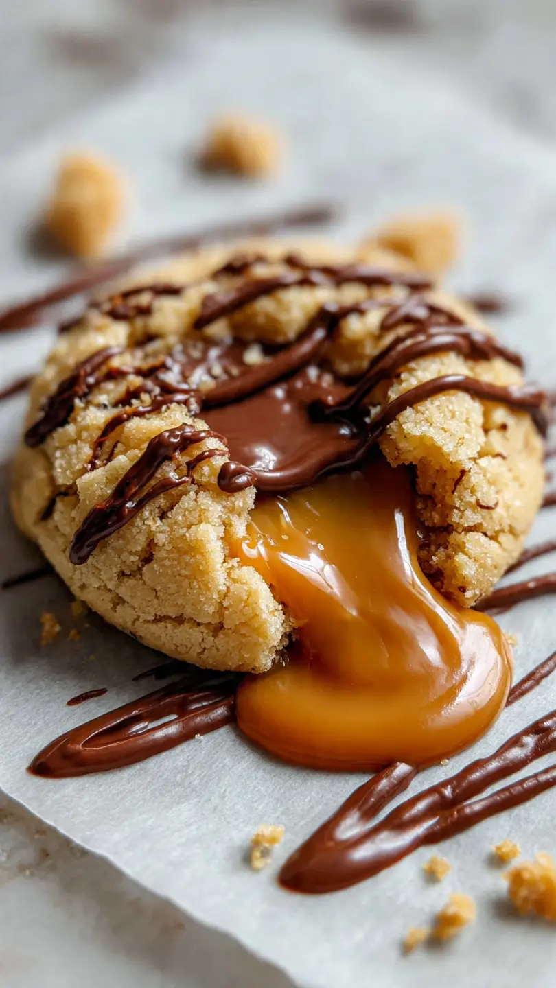 caramel espresso biscuit bombs with golden exterior and gooey melted caramel coffee center on white marble kitchen counter