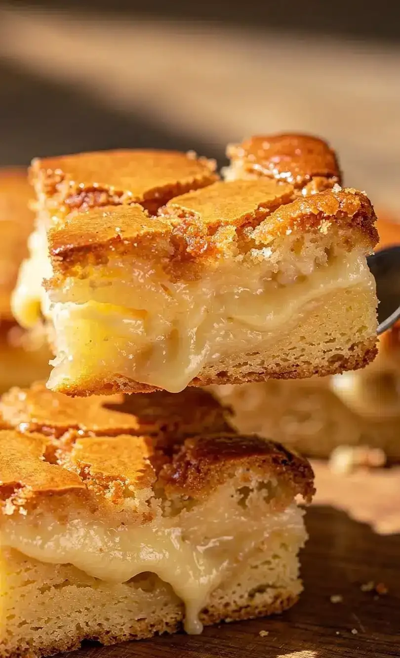Preparing Gooey Butter Cake Bars hands preparing gooey butter cake bars in baking pan