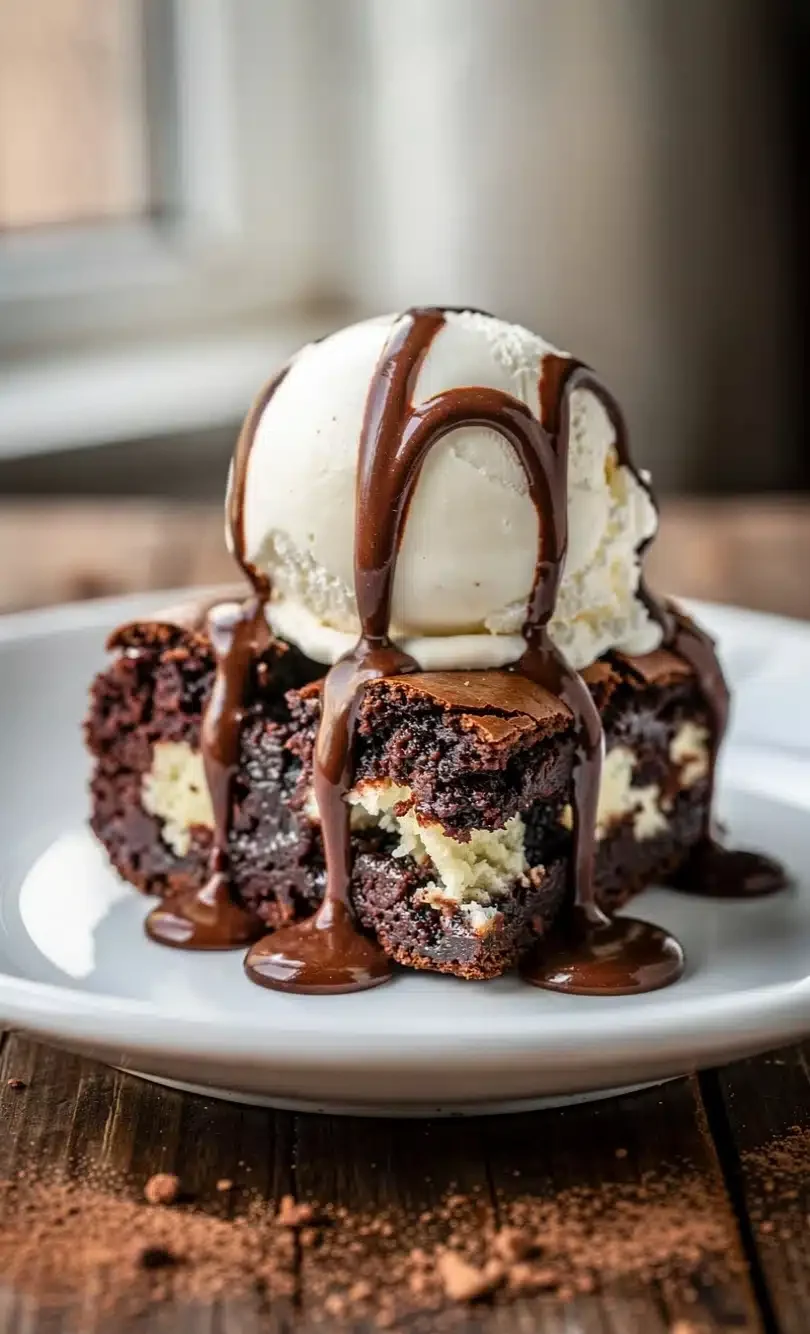 single-fudgy-cottage-cheese-brownie-served-on-a-wh